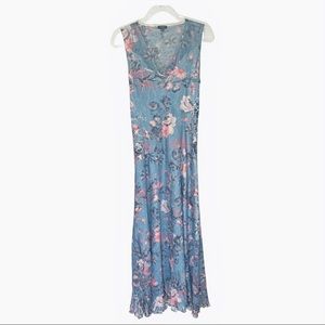 KOMAROV Up Grown Lace Up Maxi Dress